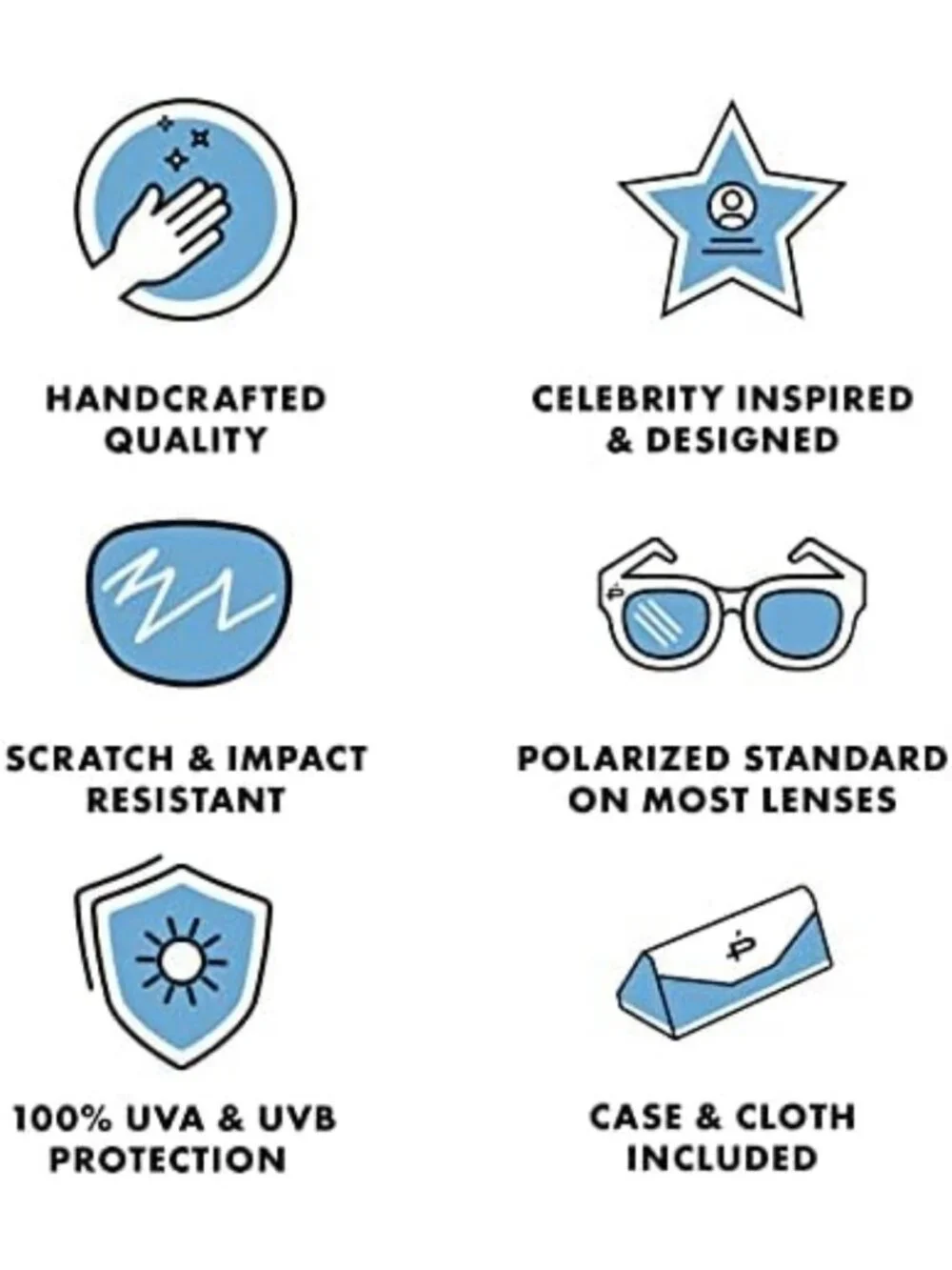 Stylish Square Sunglasses for Women - Handcrafted, Polarized, UV Protection